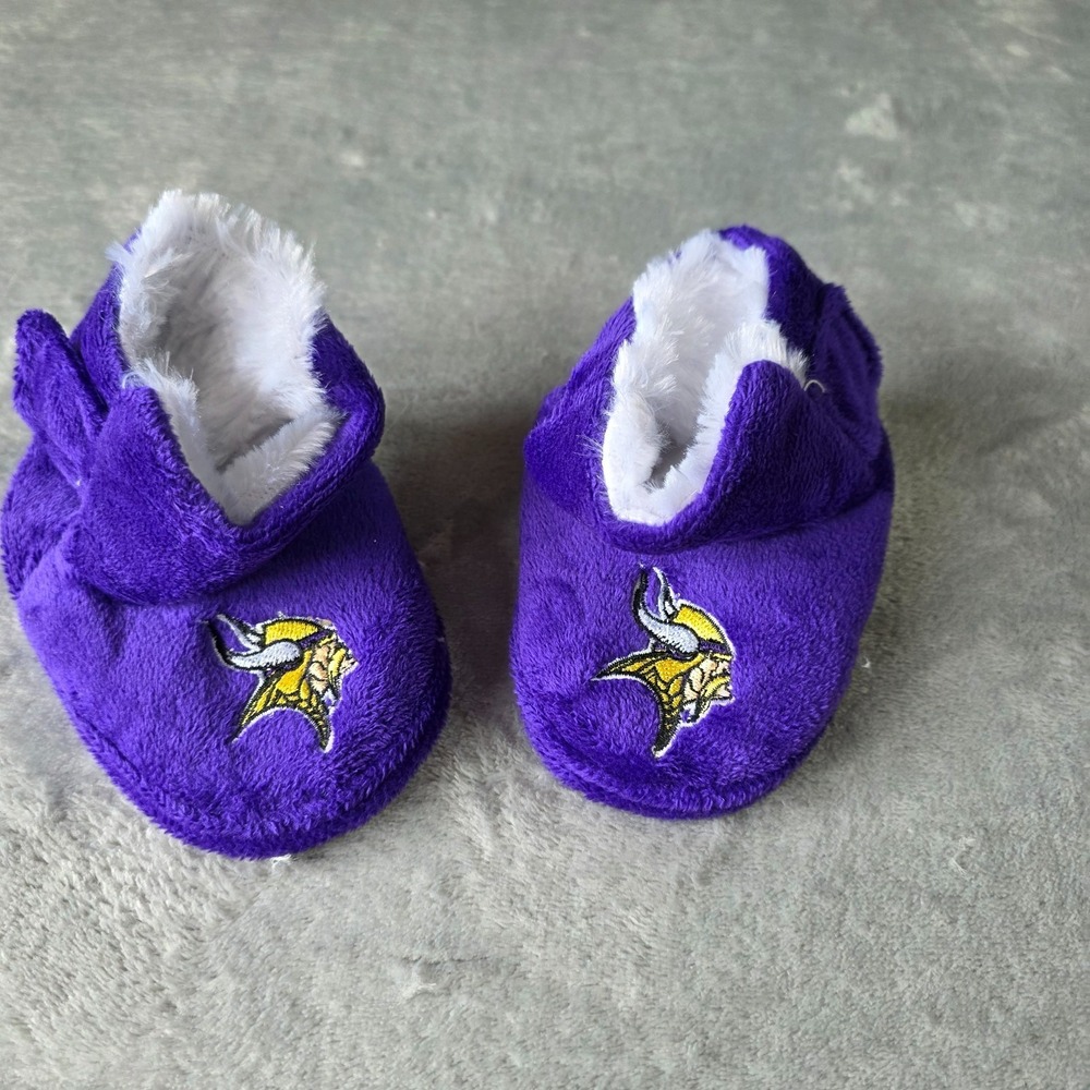 Minnesota VIKINGS NFL Baby/Toddler Booties Slippers Forever Collectibles Size XL